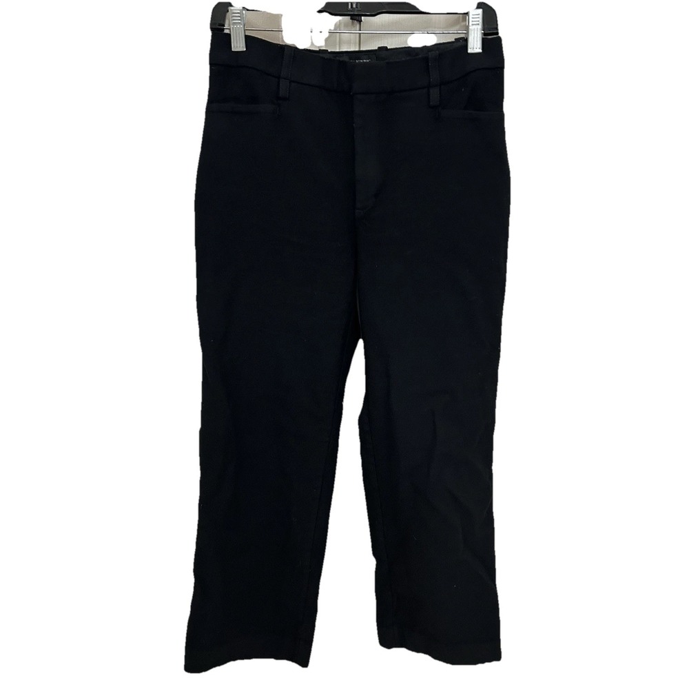 Banana Republic Martin 100% Wool Black Pants Size 6 EUC Flat Front Classic